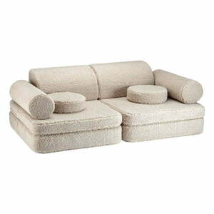 Világosbarna buklé gyerek kanapé 132 cm Settee – Wigiwama kép