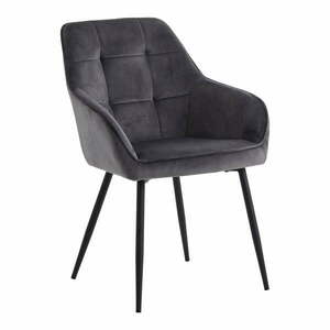 Szürke bársony karfás étkezőszék szett 2 db-os Nolan Square – Unique Furniture kép