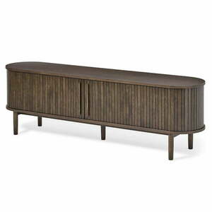 Barna TV-állvány tölgyfa dekorral 180x56x40 cm Meta – Unique Furniture kép