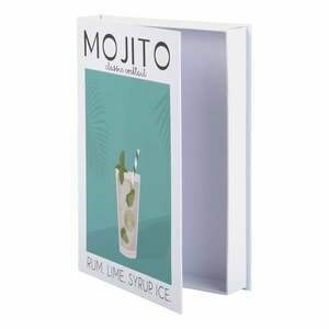 Fehér-zöld dekoratív papír tárolódoboz 18x4x25 cm Mojito – PT LIVING kép