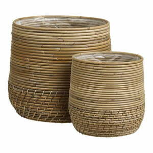 Rattan tárolókosár szett 2 db-os ø 39x35 cm Moro – House Nordic kép