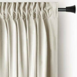 Bézs bársony dimout (részleges sötétítő) függöny 140x270 cm Pleat – Restilo kép