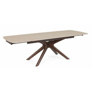 MARITTA barna porcelán étkezőasztal 170-250cm kép
