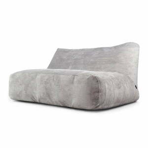 Világosszürke kordbársony babzsákfotel Sofa Tube 160 – SLOWDOWN kép