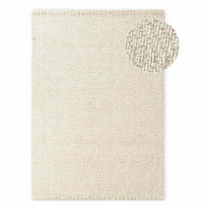 Krémszínű-elefántcsont színű kézi szövésű gyapjúkeverék szőnyeg 200x290 cm Majoli – Elle Decoration kép