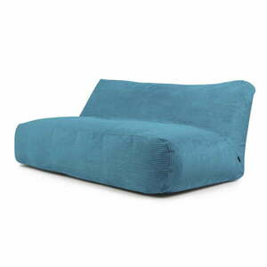 Kék kordbársony babzsákfotel Sofa Tube 190 – SLOWDOWN kép