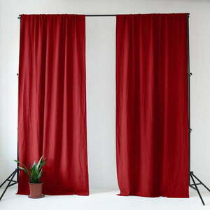 Piros len függöny 140x200 cm Lava Falls – Linen Tales kép