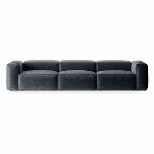 Szürkéskék kordbársony kanapé 364 cm Bergano – Cosmopolitan Design kép