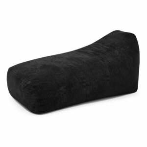 Fekete kordbársony babzsákfotel Snug Long 140 – SLOWDOWN kép