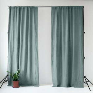 Szürkéskék len függöny 140x250 cm Blue Fog – Linen Tales kép