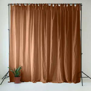 Barna len függöny 140x300 cm Hazelnut – Linen Tales kép