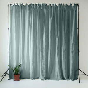 Szürkéskék len függöny 140x330 cm Blue Fog – Linen Tales kép