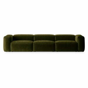 Zöld kordbársony kanapé 364 cm Bergano – Cosmopolitan Design kép