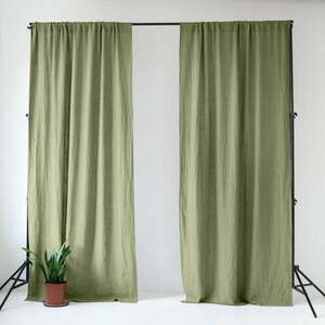 Világoszöld len függöny 140x170 cm Sage – Linen Tales kép