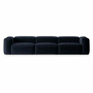 Sötétkék kordbársony kanapé 364 cm Bergano – Cosmopolitan Design kép