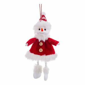 Textil karácsonyfadísz 17 cm Snowman – Casa Selección kép