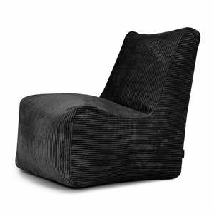 Fekete kordbársony babzsákfotel Seat Lounge – SLOWDOWN kép