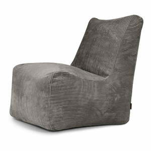 Sötétszürke kordbársony babzsákfotel Seat Lounge – SLOWDOWN kép