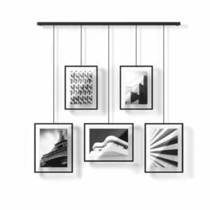 Fekete fém fali képkeret szett 5 db-os 66x69 cm Exhibit – Umbra kép