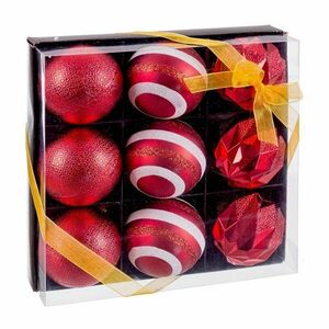 Karácsonyfadísz készlet 9 db-os ø 6 cm – Casa Selección kép