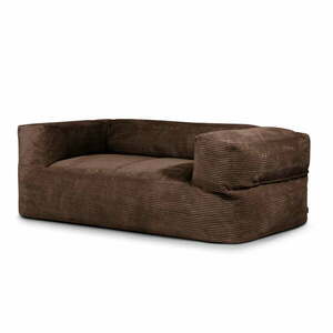 Sötétbarna kordbársony babzsákfotel Sofa MooG – SLOWDOWN kép