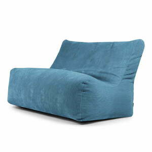 Kék kordbársony babzsákfotel Sofa Seat Lounge – SLOWDOWN kép
