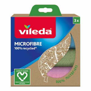 Törlőkendő szett újrahasznosított mikroszálból 3 db-os 30x30 cm - Vileda kép