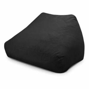 Fekete kordbársony babzsákfotel Sofa Snug – SLOWDOWN kép