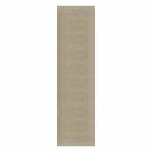 Bézs gyapjú futószőnyeg 60x230 cm – Flair Rugs kép