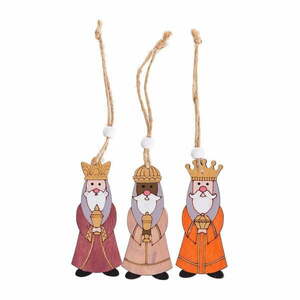 Fa karácsonyfadísz készlet 3 db-os 18, 5 cm Three Kings – Casa Selección kép