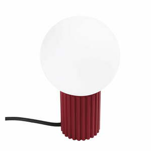 Borvörös asztali lámpa üveg búrával (magasság 19 cm) Orbital – Nice Lamps kép