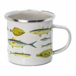 Fehér-zöld bögre 310 ml Vintage Fish – Sass & Belle kép
