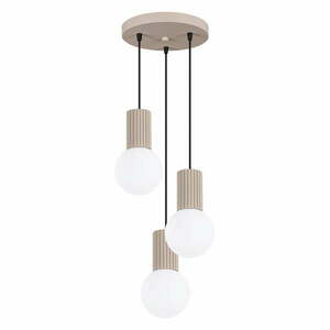 Szürkésbarna függőlámpa üveg búrával ø 25 cm Orbital – Nice Lamps kép