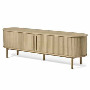 Natúr színű TV-állvány tölgyfa dekorral 180x56x40 cm Meta – Unique Furniture kép