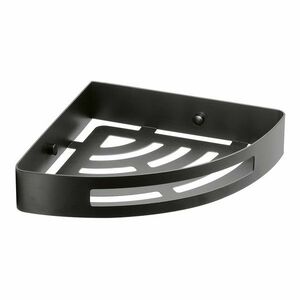 GEDY 247914 Smart sarok polc zuhanyzóba, 21 x 4, 5x 21 cm, matt fekete, fekete kép