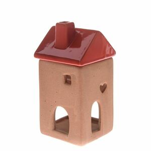 Kerámia aromalámpa Vörös házikó, 7, 5 x 15 x 7, 5 cm kép