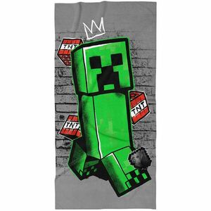 Carbotex Minecraft Creep King gyermek törölköző, 70 x 140 cm kép