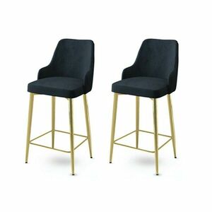 Enox Anthracite and Gold bárszék szett, 2 db, antracit, 2 db kép