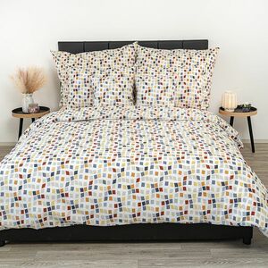 Kvalitex Krep lepedőhuzat Mozaika, 200 x 200 cm, 2x 70 x 90 cm, 200 x 200 cm, 2 ks 70 x 90 cm kép