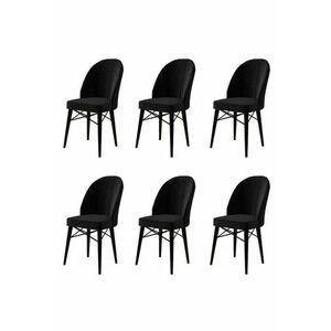 Ritim Black étkezőszék szett, 6 db, fekete kép