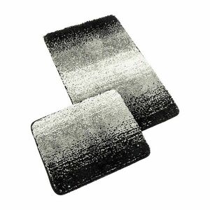 Bellatex Fürdőszoba szőnyeg szett kivágás nélkül BANYSILVER fekete, 60 x 100, 60 x 50 cm, fekete kép