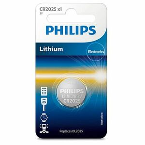 Philips CR2025 3 V lítium gombelem kép