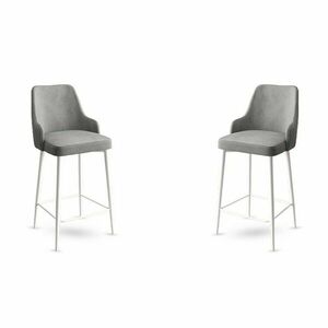 Enox Grey and White bárszék szett, 2 db, szürke, 2 db kép
