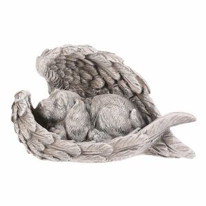 Pietní dekorace Pes v křídlech, polyresin, szürke, 13 x 7 x 8 cm kép