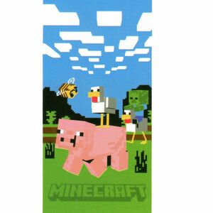Carbotex Gyermek Minecraft Malac és Kacsa törölköző, 70 x 140 cm kép