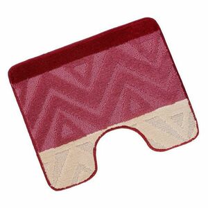 Bellatex Fürdőszoba szőnyeg Bany kivágássalChevron burgundy, 60 x 50 cm kép