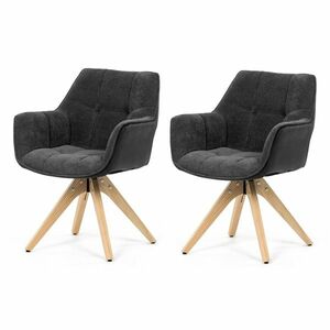 HC-D7180 GREY2 étkezőszék szett, 2 db, sötétszürke kép