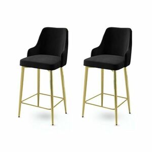 Enox Black and Gold bárszék szett, 2 db, fekete, 2 db kép