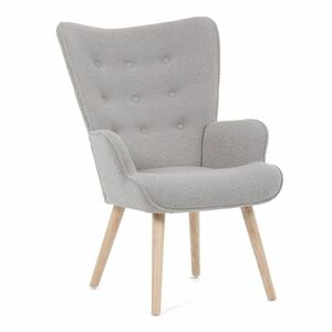 Bouclé GREY2 fotel, szürke, világosszürke kép