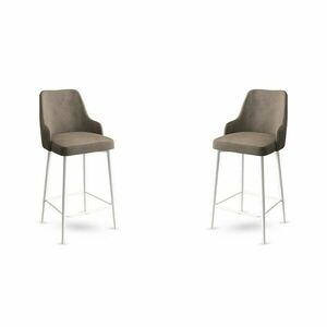 Enox Cappuccino és White bárszék szett, 2 db, bézs, 2 db kép